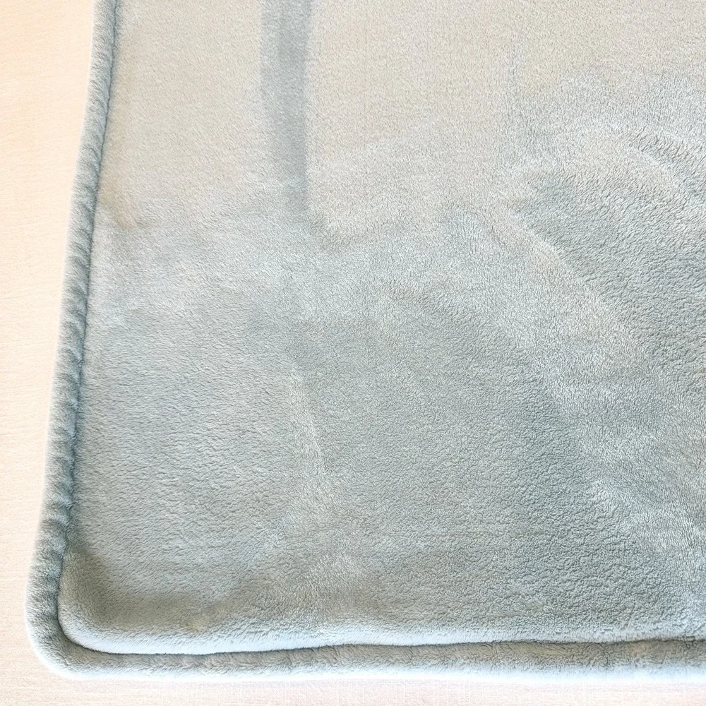 Carters Puppy Dog Face Blue Baby Blanket Sherpa 3D Sensory
